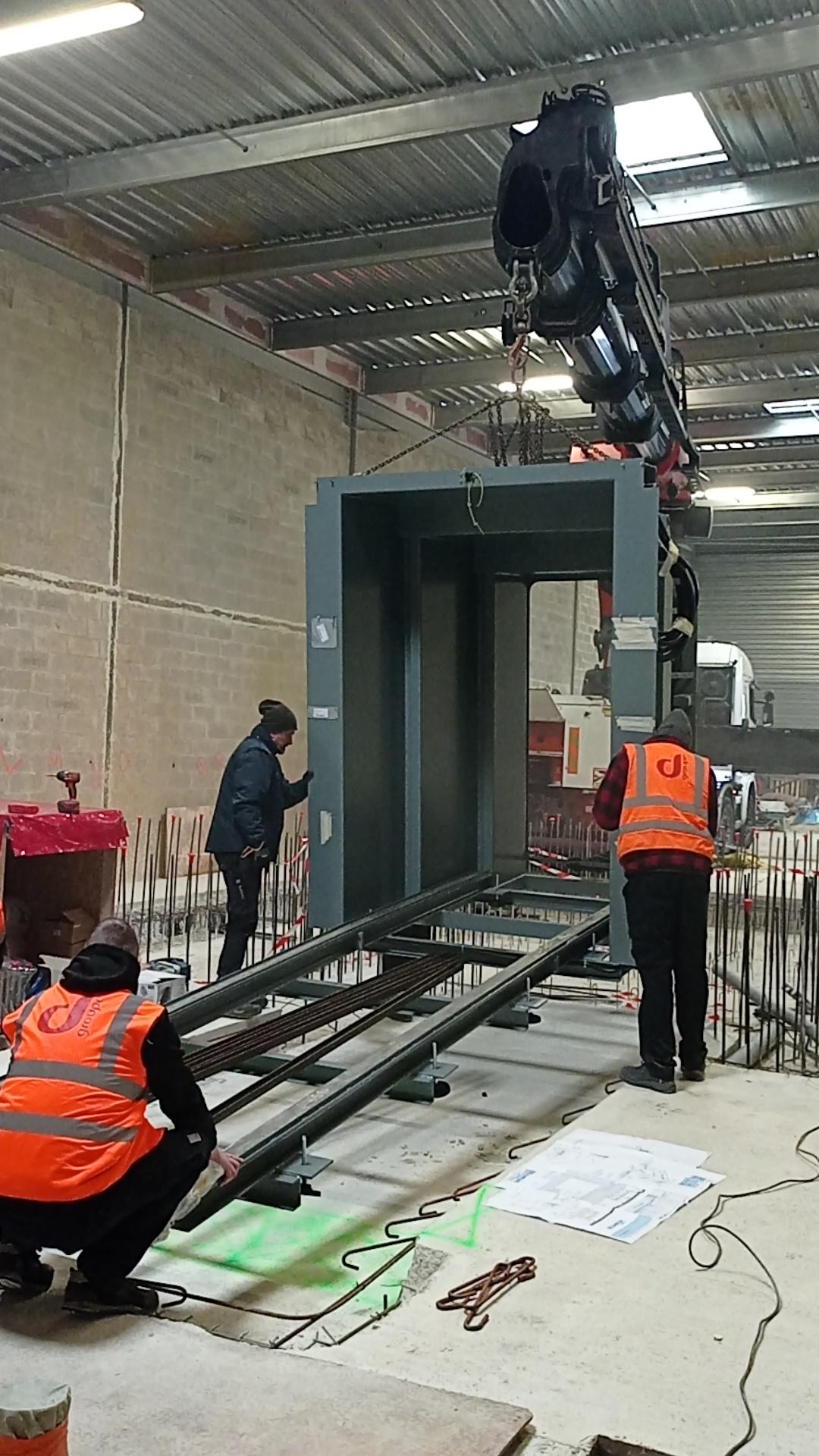 Mise en place socle et portes blindées de 3 Tonnes